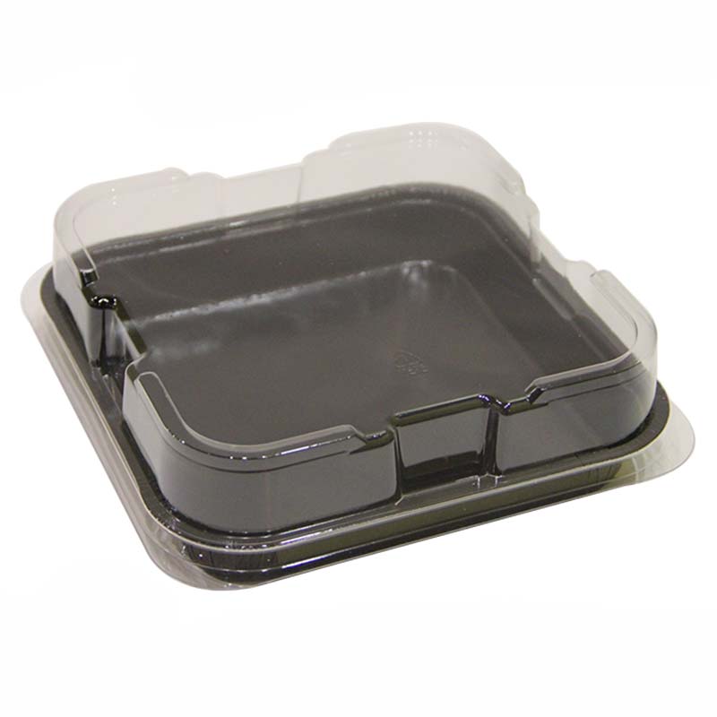 Square Tray Black PET Laminated Paperboard 42020